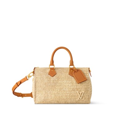 Louis Vuitton - Speedy 30 Bandoulière Raffia Handbag M14457 