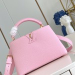 Louis Vuitton Capucines Mini Handbag M24740 Pink Taurillon Leather