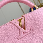 Louis Vuitton Capucines Mini Handbag M24740 Pink Taurillon Leather