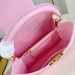 Louis Vuitton Capucines Mini Handbag M24740 Pink Taurillon Leather
