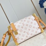 Louis Vuitton Side Trunk Medium Handbag M26287 White Monogram Canvas