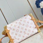 Louis Vuitton Side Trunk Medium Handbag M26287 White Monogram Canvas