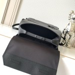 Louis Vuitton Flap Backpack in Black Original Leather with Magnetic Flap and Zipper Pockets