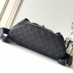 Louis Vuitton Christopher Medium Backpack in Monogram Taurillon Leather with Drawstring and Button Closure