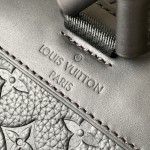 Louis Vuitton Christopher Medium Backpack in Monogram Taurillon Leather with Drawstring and Button Closure