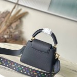 Louis Vuitton Capucines M13878 Murakami Panda Black Multicolor Handbag