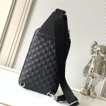 Louis Vuitton Avenue Shoulder Bag in Damier Infini Leather with Classic Checkered Pattern and Adjustable Strap