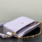 Louis Vuitton Wallet On Chain Ivy M82210 Purple Monogram Empreinte Leather