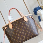 Louis Vuitton Neverfull Small Tote Bag M46979 in Monogram Canvas with Leather Trim