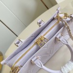 Louis Vuitton OnTheGo East West Handbag M15192 in Pastel Lilac Monogram Empreinte Leather