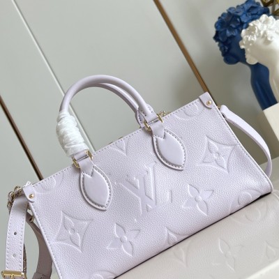 Louis Vuitton - OnTheGo East West Handbag M15192 Monogram Empreinte Pastel Lilac Embossed Leather