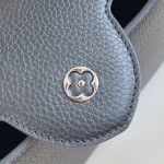 Louis Vuitton Capucines Mini Handbag M85513 Black Taurillon Leather with Python Handle