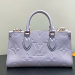 Louis Vuitton OnTheGo East West Purple Monogram Empreinte Leather Chain Bag M23640
