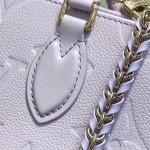 Louis Vuitton OnTheGo East West Purple Monogram Empreinte Leather Chain Bag M23640