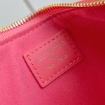 Louis Vuitton Pochette LV Bloom Apricot Rose Red Black – M25784 / M25525