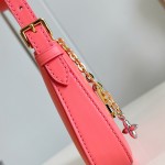 Louis Vuitton Pochette LV Bloom Apricot Rose Red Black – M25784 / M25525