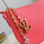 Louis Vuitton Pochette LV Bloom Apricot Rose Red Black – M25784 / M25525