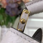 Louis Vuitton Capucines M11908 Mini & BB Handbag in Ostrich-Embossed Leather with Pearl Chain