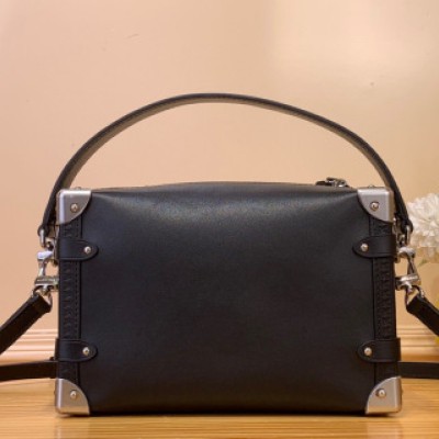 Louis Vuitton - Side Trunk Medium Handbag M25568 Black Leather