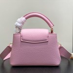 Louis Vuitton Capucines BB M14970 Black / Pink Chain Leather