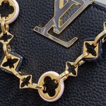 Louis Vuitton Capucines BB M14970 Black / Pink Chain Leather