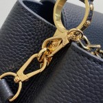 Louis Vuitton Capucines BB M14970 Black / Pink Chain Leather