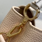 Louis Vuitton Capucines Mini Beige M25461 Taurillon Leather Handbag