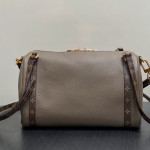 Louis Vuitton Express Small Handbag M26039 Black and M26360 Elephant Grey Leather Pillow Bag