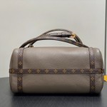 Louis Vuitton Express Small Handbag M26039 Black and M26360 Elephant Grey Leather Pillow Bag