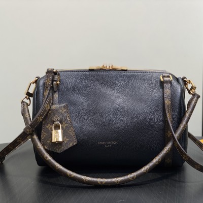 Louis Vuitton - Express Small Handbag M26039 Black / M26360 Elephant Grey Full Leather Pillow Bag