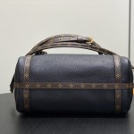 Louis Vuitton Express Small Handbag M26039 Black and M26360 Elephant Grey Leather Pillow Bag