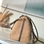 Louis Vuitton Express Medium M26358 Brown Suede Leather Handbag