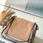 Louis Vuitton Express Medium M26358 Brown Suede Leather Handbag
