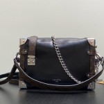 Louis Vuitton Side Trunk Vibe M15195 Black Leather Chain Bag