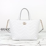 Gucci 847387 / 847386 White Leather Handbag