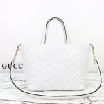 Gucci 847387 / 847386 White Leather Handbag