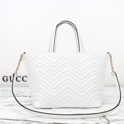 Gucci - 847387 / 847386 White Leather Handbag Set  Original Factory Leather with Dust Bag
