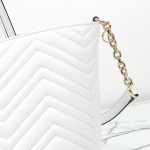 Gucci 847387 / 847386 White Leather Handbag