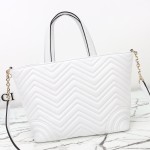 Gucci 847387 / 847386 White Leather Handbag