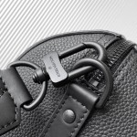 Louis Vuitton City Keepall Handbag in Aerogram Leather with LV Metal Letters and Detachable Shoulder Strap