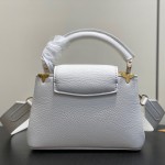 Louis Vuitton Capucines Mini M56669 White Taurillon Leather