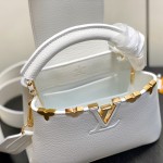 Louis Vuitton Capucines Mini M56669 White Taurillon Leather