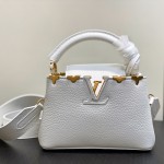 Louis Vuitton Capucines Mini M56669 White Taurillon Leather
