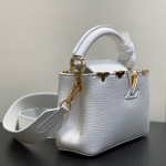 Louis Vuitton Capucines Mini M56669 White Taurillon Leather