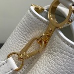 Louis Vuitton Capucines Mini M56669 White Taurillon Leather