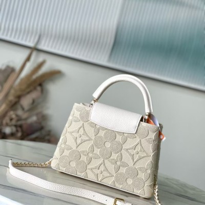 Louis Vuitton Capucines M14389 “Garden Animation” Tote Bag – Cotton Canvas with Monogram Flowers Embroidery