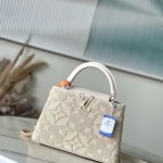 Louis Vuitton Capucines M14389 Garden Animation Embroidered Canvas Tote