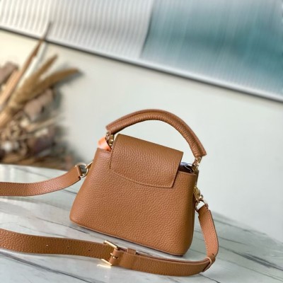 Louis Vuitton - Capucines Mini M14381 Harmony Series Taurillon Leather with Decorative Monogram Chain (Mini & Small)