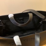 Louis Vuitton Shopper Medium Handbag M13979 Black Leather