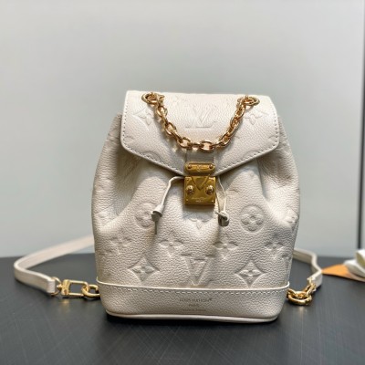 Louis Vuitton Nano Noé Backpack M25819 Off-White / M14549 Black Mini Leather Backpack